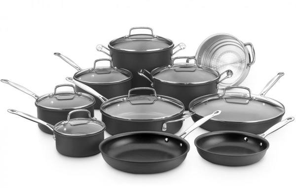 Cuisinart Chef's Classic 17 Piece Non Stick Hard-Anodized Cookware Set